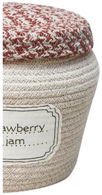 Coș de jucării pentru copii crem din material textil ø 20x23 cm Jam Jar – Lorena Canals