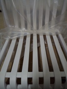 REDUCERE Scaun din plastic TREGO, alb, calitatea a II-a