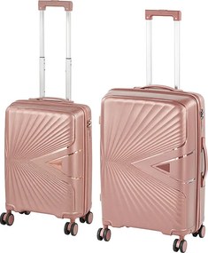 TraveLux Endure II set valiză rulantă aur roz