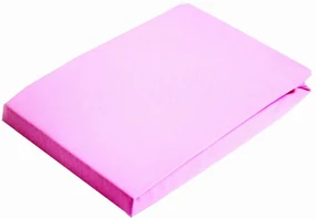 Baby Nellys Cearşaf pentru cărucior din jerseu - roz, 75x35 cm