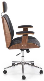 Scaun de birou Gettysburg, negru / nuc