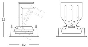 Spot LED reglabil Trimless 9W 3000K alb