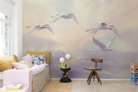 Tapet Flying Swans, Pastel, Rebel Walls