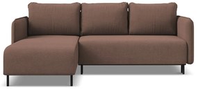 Colțar roz extensibil/cu spațiu de depozitare (cu colț pe partea stângă) Luana – Makamii