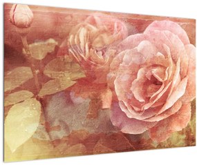 Tablou cu trandafir (90x60 cm)