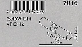Aplica de perete IP44 Space 7816 GL