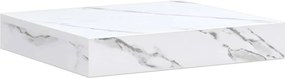 vidaXL Raft de perete Marmură albă 23 x 23,5 x 4 cm Lemn compozit