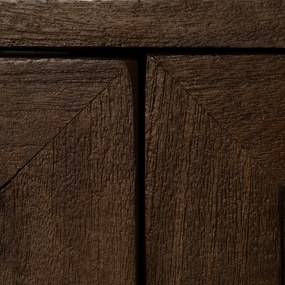 Vitrină maro din lemn de mango 180x87x35 cm Ravi – Ixia
