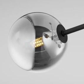 Lustră pe tijă Jupiter 1975 MOKA 4xGU10/10W/230V + 4xG9/10W/230V negru/crom