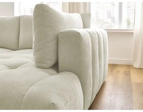 Colțar bej extensibil/cu spațiu de depozitare (cu colț pe partea dreaptă/în formă de ”L”) Fuji – Bobochic Paris