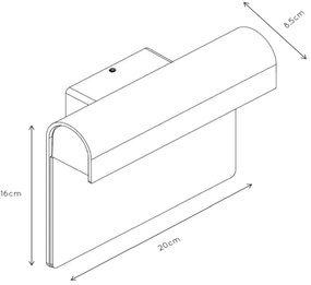 Lucide 27881/06/30 - Numar casa LED THESI LED/6W/230V IP54