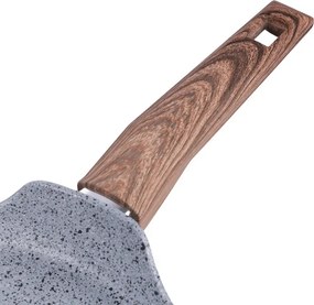 Tigaie pentru clatite Galileo Carrara SChef 2191315, 28 cm, 5 straturi, Acoperire ceramica, Fara PFAS și PTFE, Inductie, Gri/Maro