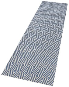 Covor de exterior NORTHRUGS Karo, 80 x 200 cm, albastru