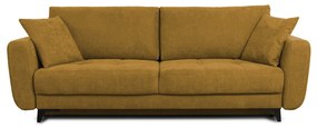 Canapea KARISA extensibila, 3 locuri, cu arcuri si lada depozitare, bronz, 246x111x93 cm