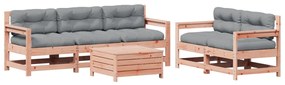 3250826 vidaXL Set mobilier de grădină cu perne, 6 piese, lemn masiv Douglas