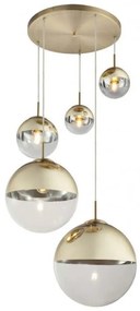 Lustra moderna cu 5 pendule VARUS alama/auriu 15855-5 GL