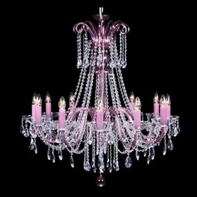 Candelabru cristal Bohemia L11 907/12/1-A light amethyst