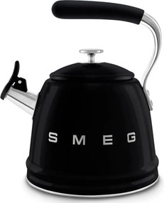 Ceainic cu fluier Smeg CKLW2001BL, 2,3 l, Inductie, Maner rece, Negru