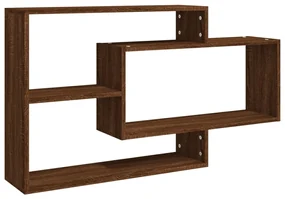 815290 vidaXL Raft de perete, stejar maro, 104x20x58,5 cm, lemn compozit