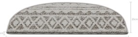 Covorașe pentru scări crem 16 buc. 20x65 cm Cottage Warmth – Vitaus
