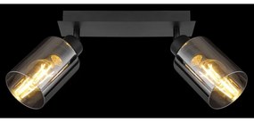 Plafoniera cu 2 spoturi directionabile design modern HADERA negru