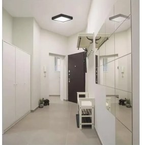 Plafonieră LED/12,5W/230V 3000/3500/4000K 17x17 cm negru