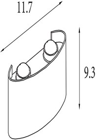 Aplica LED perete exterior IP44 Shadows