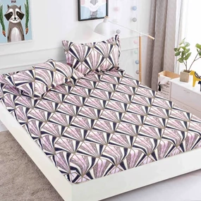 Lenjerie de pat 3 cu elastic 100% bumbac - a710 de la Onesleep