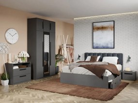 Set mobila dormitor complet Gri Antracit Stone C05