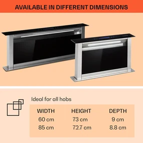 Royal Flush Eco, hotă, 90 cm, 576 m³/h, A+