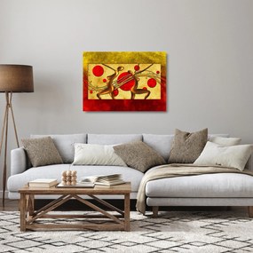 Tablou pe sticlă abstract cu două femei (70x50 cm)
