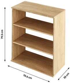Bibliotecă RESITA TIP 4, stejar sonoma