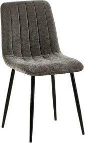 Scaun JET, gri inchis/negru, stofa clasica/metal, 44x54x88 cm