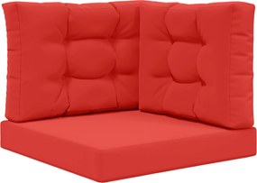 vidaXL Perna pentru canapea de exterior 3 pcs Roșu Poliester