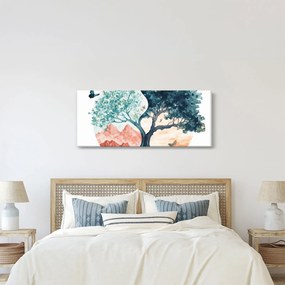 Tablou – Arbore acvarelă plin de viață (120x50 cm)