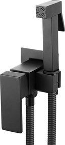 Dus igienic cu baterie negru mat Rea Fenix cu baterie incastrata