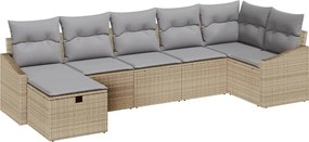 vidaXL Set de canapea cu pernă 8 pcs poliratan