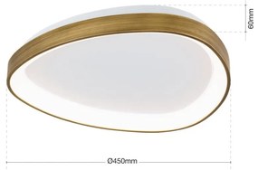 Plafoniera LED design modern slim CHARLIE patina D-45cm
