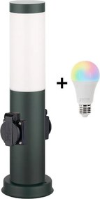 Brilagi - Lampă LED RGBW Ven cu 2 prize, 1xE27/9W/230V, 40 cm, IP44, antracit