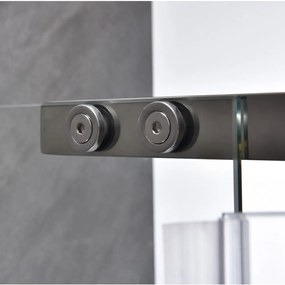 Cabină de duș asimetrică Leziter GALS80100 Galatro cu ușă batantă, 80x100x195 cm