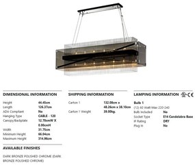 Candelabru LUX design modern APOLLO, cu 12 surse de lumina