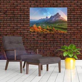 Tablou cu curcupeu deasupra stâncilor (90x60 cm)