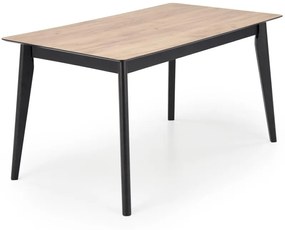 Masa extensibila Gulian stejar/negru L140-180 x l80 x H76