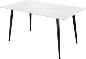 Masa dining cu blat ceramic Milano alb 140x80cm