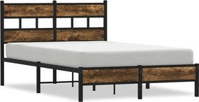 vidaXL Cadru de pat fără saltea, cu tăblie, stejar sonoma, 120x190 cm