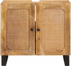 vidaXL Dulap pentru Chiuveta de Baie cu raft Maro 62 x 33 x 58 cm