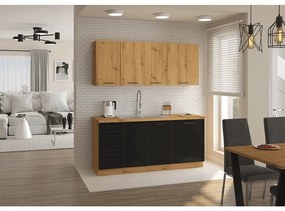 Dulap superior de bucătărie Meriel 80 GS-72 2F (stejar artisan). 1033982