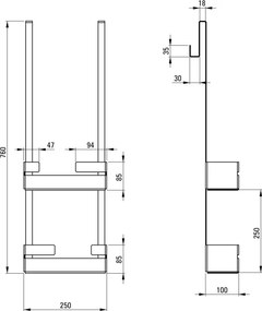 MOKKO Raft, agățat de cabină Finisaj: Negru ADM_N54K
