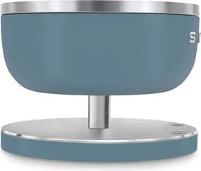 Cantar de bucatarie Smeg Collezione KSC01SBMWW, Pana la 5 kg/5 l, Functie TARA, Afisaj LED, Baza antiderapanta, Baterie reincarcabila, Albastru cenusiu