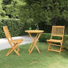 3058252 vidaXL Set mobilier grădină pliabil, 3 piese, lemn masiv acacia